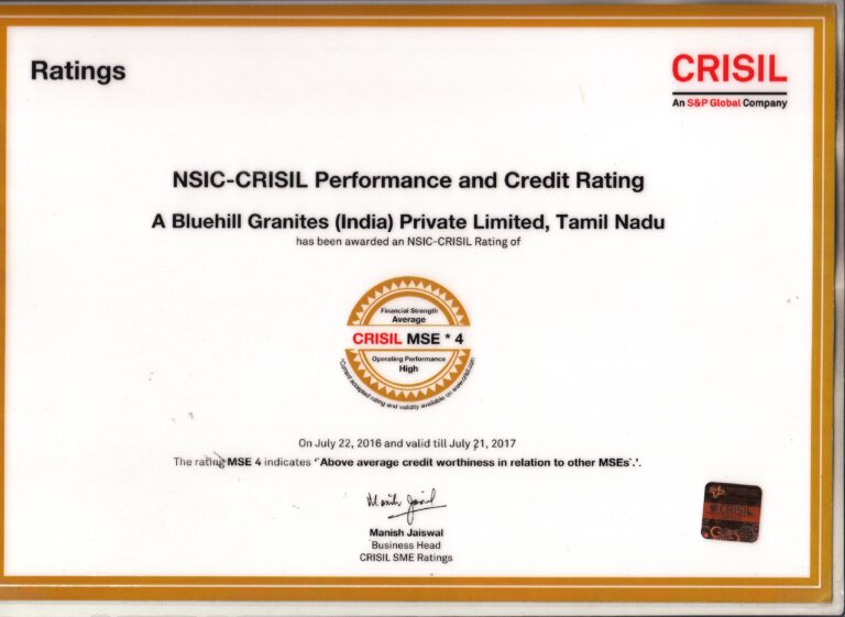 About Us crisil certificate