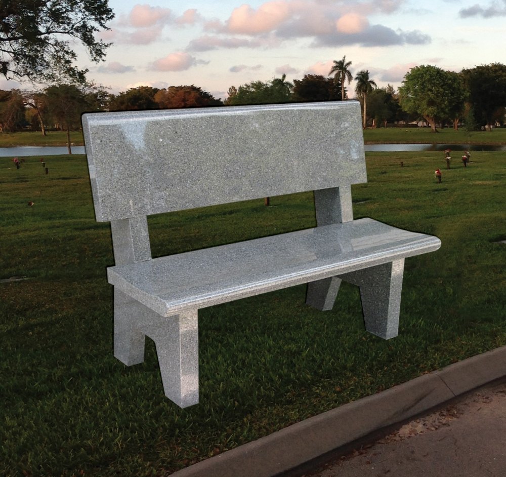 grey park bench
